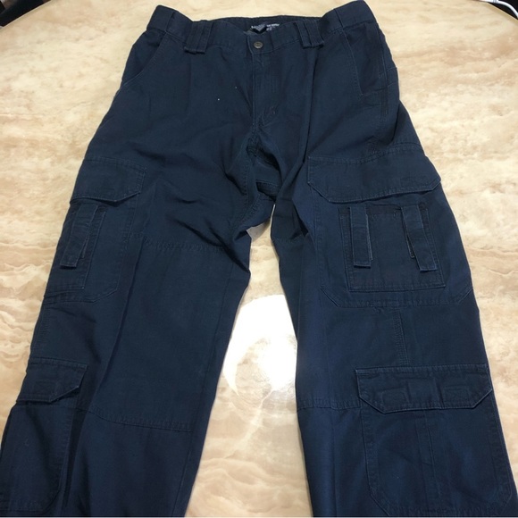 5.11 Tactical Other - 5.11 Tactical Mens Cargo Pants Size 34x32 Navy Tactical Series Military Utility